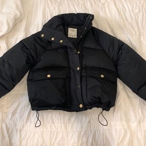 Abercrombie 90s crop Puffer coat XS